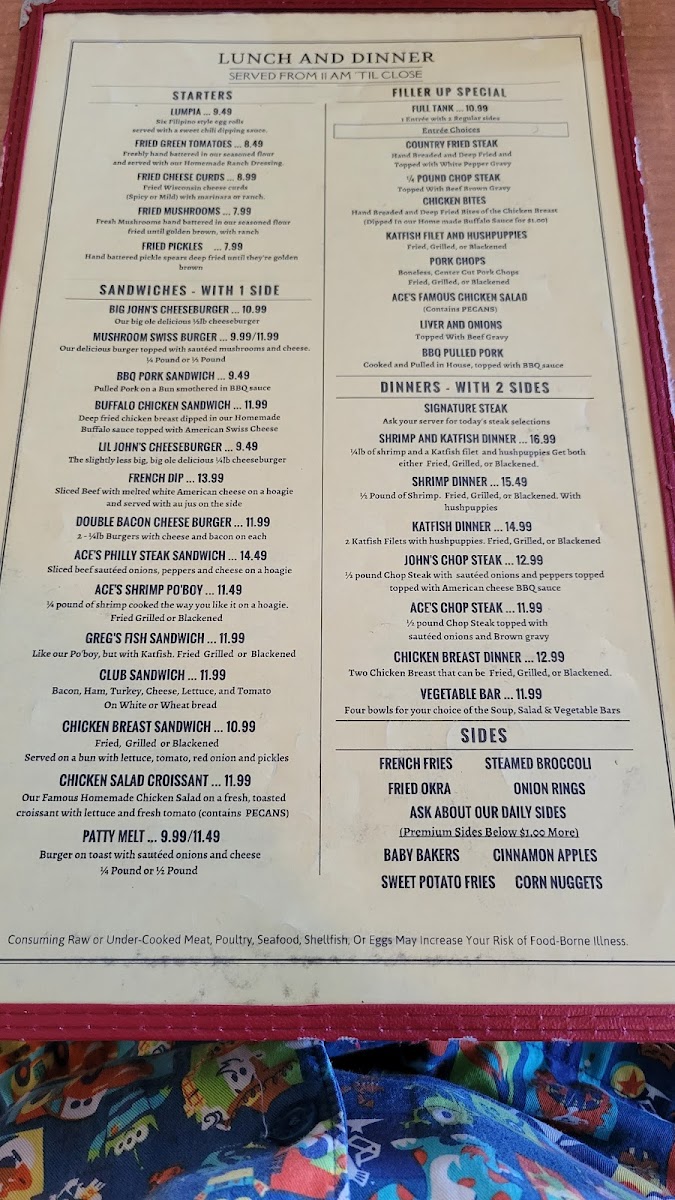 Ace's Restaurant Menu - Image 6
